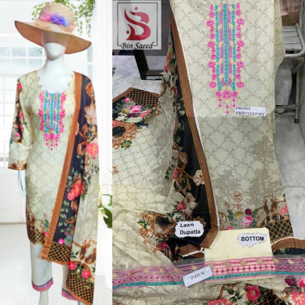 Bin Saeed Laen Collection Vol 12 Karachi Dress Material